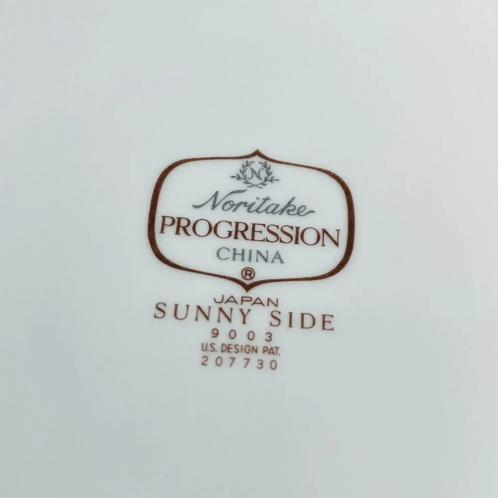 Noritake Progression Sunny Side 9003 Dinner Plates 10.25” Set of 2 MCM Japan